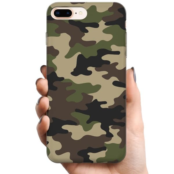 Apple iPhone 8 Plus TPU Mobilcover Militær