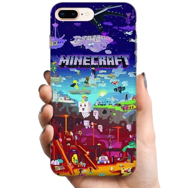 Apple iPhone 8 Plus TPU Mobilskal MineCraft