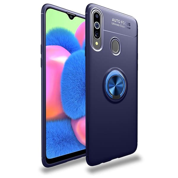 Samsung Galaxy A20S - Stilsäkert Praktiskt Skal med Ringhållare