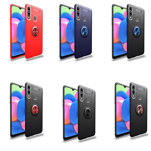 Samsung Galaxy A20S - Stilsäkert Praktiskt Skal med Ringhållare