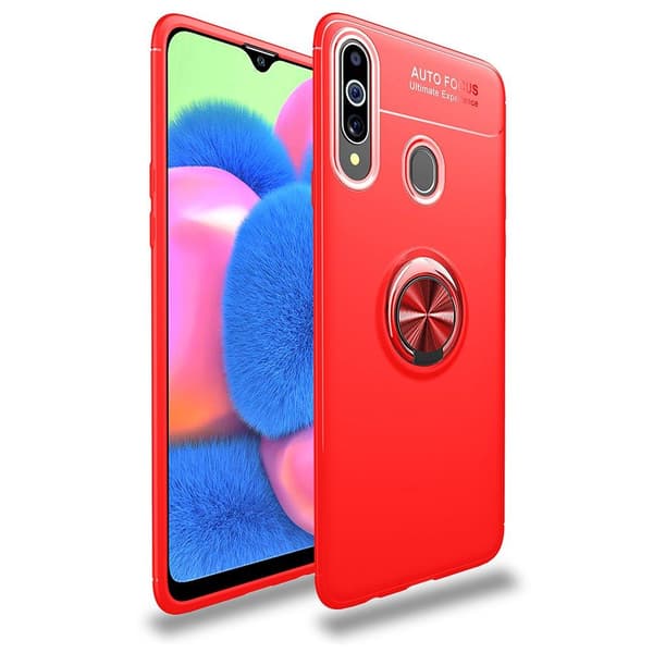 Samsung Galaxy A20S - Stilsäkert Praktiskt Skal med Ringhållare