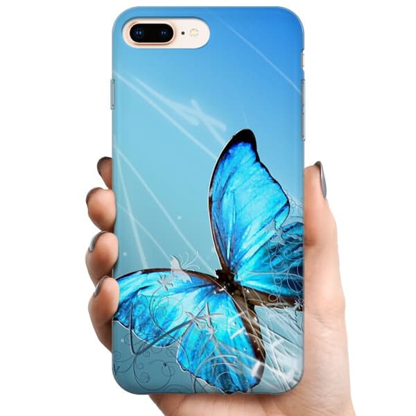 Apple iPhone 7 Plus TPU Mobilcover Sommerfugl