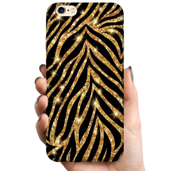 Apple iPhone 6 TPU Mobilcover Guld & Glitter