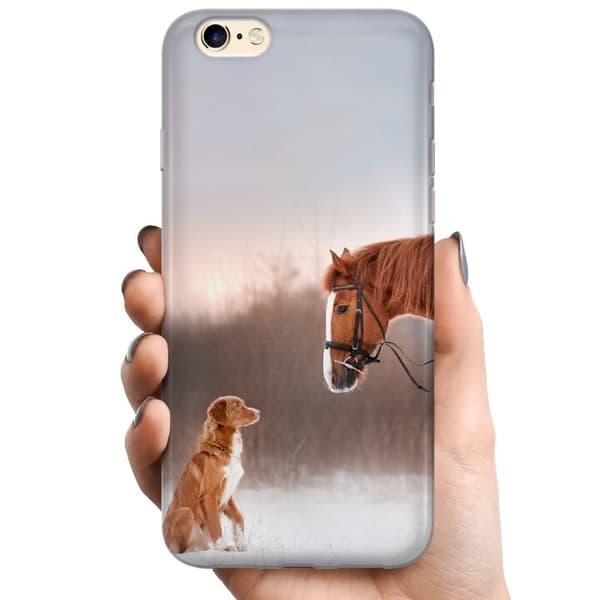 Apple iPhone 6 TPU Mobilcover Hest & Hund
