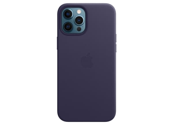 Apple - Skyddshölje för mobiltelefon - med MagSafe - läder - djupviolett - för iPhone 12 Pro Max
