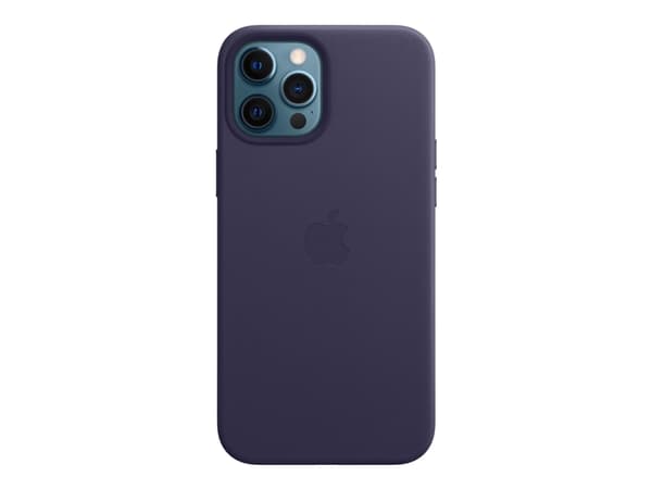 Apple - Skyddshölje för mobiltelefon - med MagSafe - läder - djupviolett - för iPhone 12 Pro Max