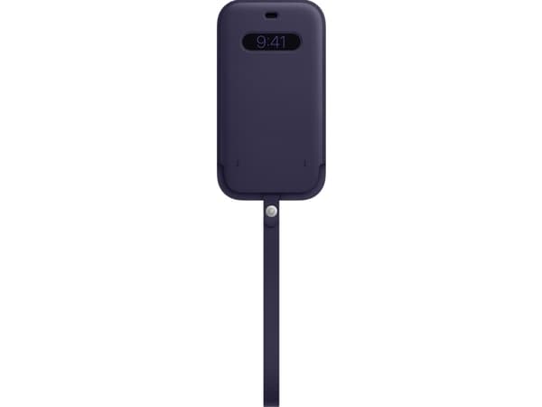 Apple - Skyddshölje för mobiltelefon - med MagSafe - läder - djupviolett - för iPhone 12 Pro Max