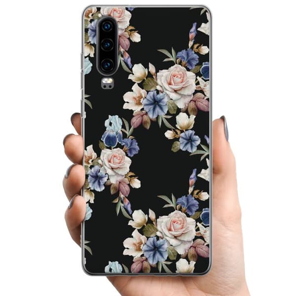 Huawei P30 TPU Mobildeksel Blomstre
