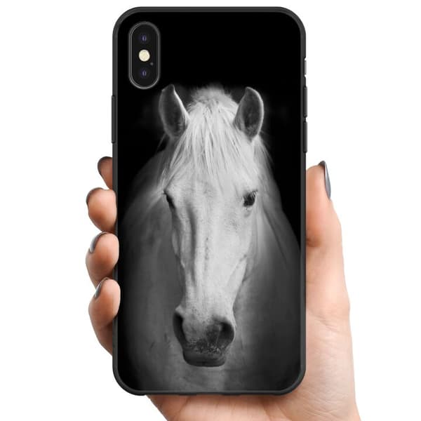 Apple iPhone X TPU Mobildeksel Hvit Hest
