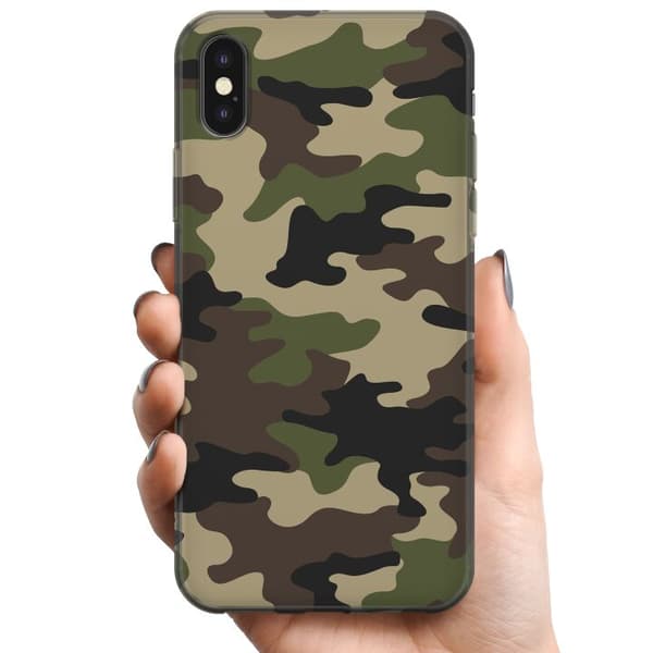 Apple iPhone X TPU Mobilcover Militær
