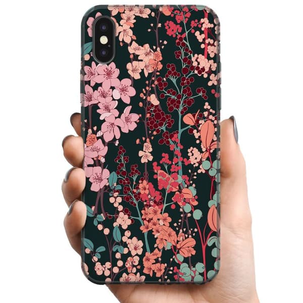 Apple iPhone X TPU Mobildeksel Blomster