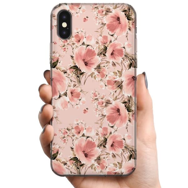 Apple iPhone X TPU Mobildeksel Blomster