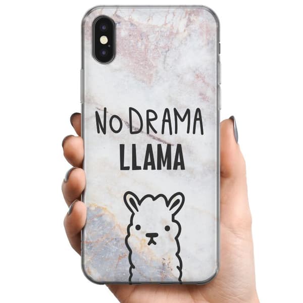 Apple iPhone X TPU Mobildeksel Llama Marble
