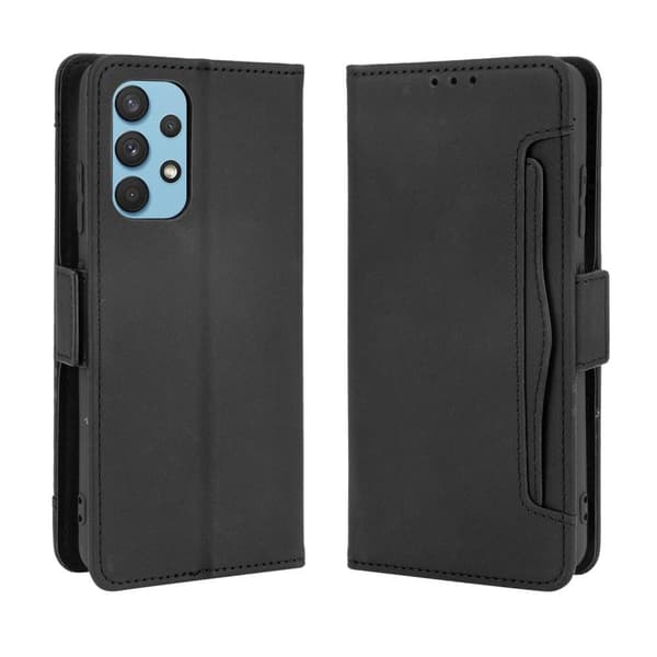 Wallet Stand Flip Phone Case til Samsung Galaxy A32 4G - Sort