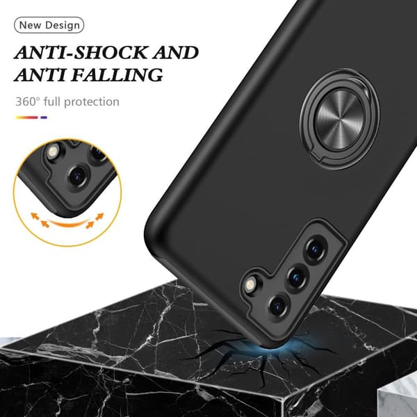 Samsung Galaxy S21 Hybrid skal med Finger Ring - Svart