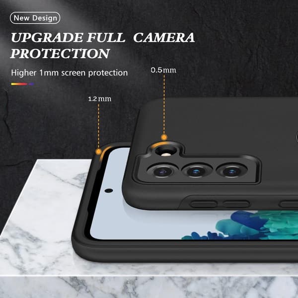 Samsung Galaxy S21 Hybrid skal med Finger Ring - Svart