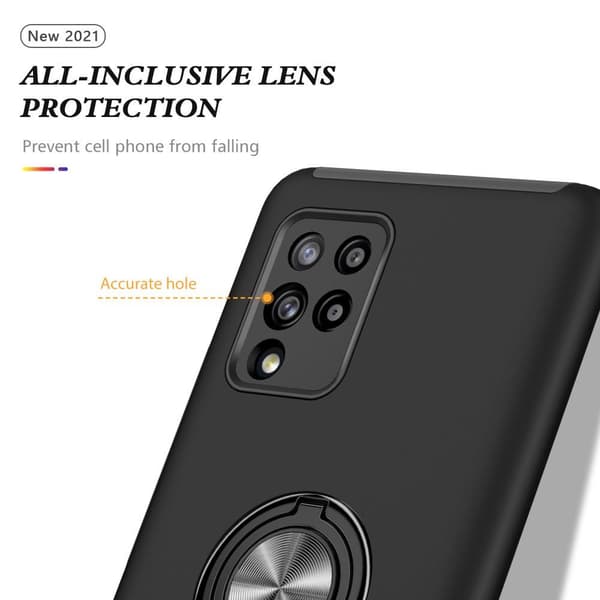Samsung Galaxy A42 5G Hybrid Deksel Med Fingerring - Svart
