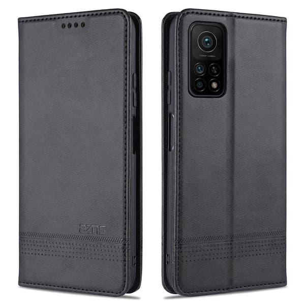 Xiaomi Mi 10T Pro - Effektfullt Praktiskt Yazunshi Plånboksfodral Svart Svart