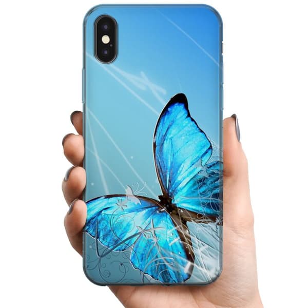 Apple iPhone XS Max TPU Mobilcover Sommerfugl