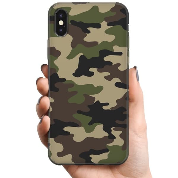 Apple iPhone XS Max TPU Mobildeksel Skog kamuflasje