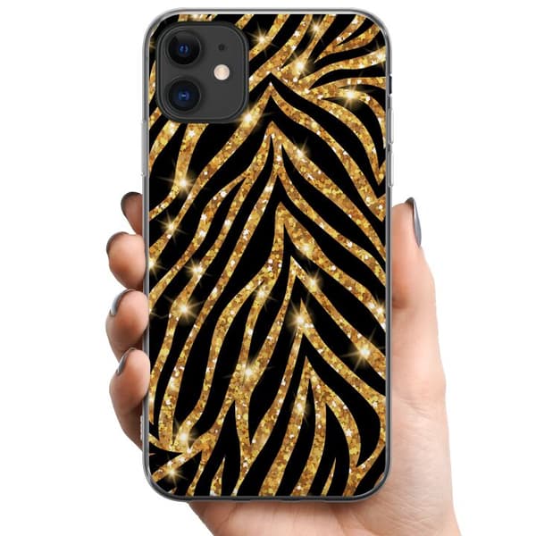 Apple iPhone 11 TPU Mobildeksel Gull & Glitter