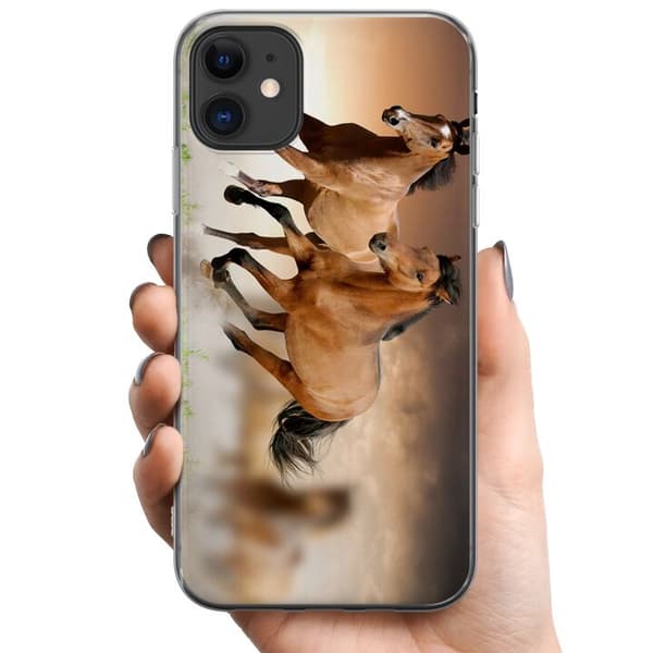 Apple iPhone 11 TPU Mobilskal Hästar