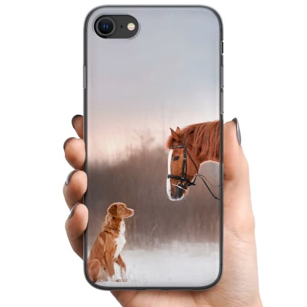 Apple iPhone 8 TPU Mobildeksel Hest & Hund