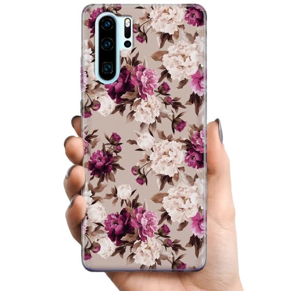 Huawei P30 Pro TPU Mobilcover Blomster
