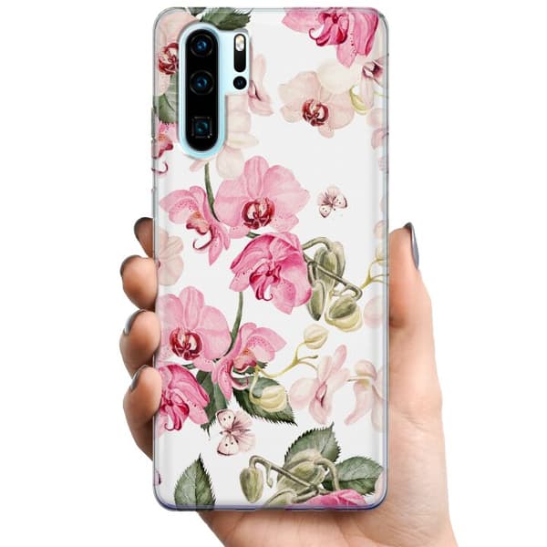 Huawei P30 Pro TPU Mobilcover Blomster