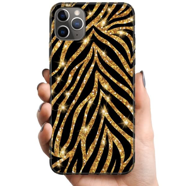Apple iPhone 11 Pro Max TPU Mobildeksel Gull & Glitter