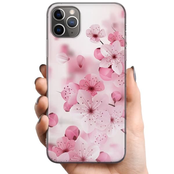 Apple iPhone 11 Pro Max TPU Mobildeksel Kirsebærblomst