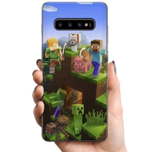 Samsung Galaxy S10+ TPU Mobilskal MineCraft