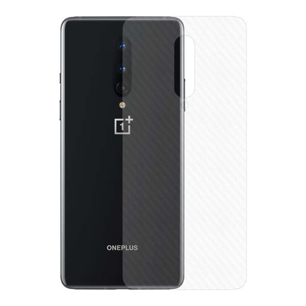 3-pack OnePlus 8 Kolfiber Vinyl Skin Skyddsfilm Baksida Carbon