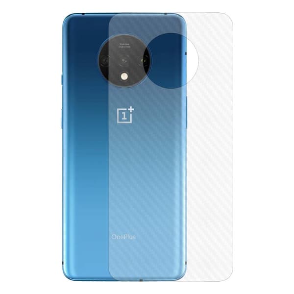 3-pack OnePlus 7T Hiilikuituvinyyli ihon tarran suojakalvo takaisin