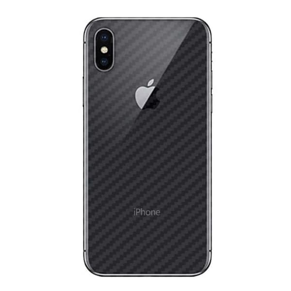 3-pakkaus iPhone XS Max hiilikuitu vinyyli iho kääre takaisin