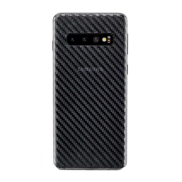 3-pack Galaxy S10 Plus Kolfiber Vinyl Skin Dekal Skyddsfilm