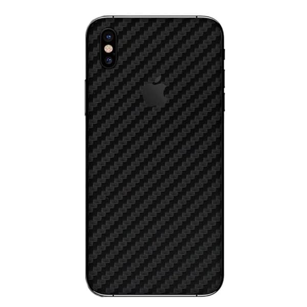 3-pack iPhone x karbonfiber hudbeskyttende plast tilbake