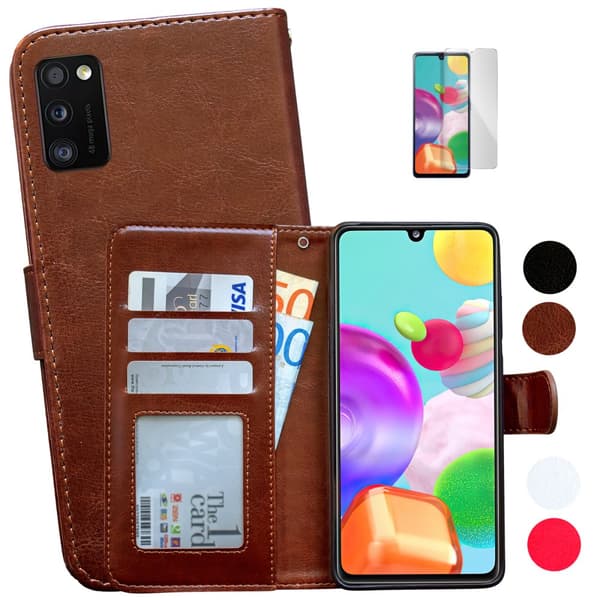 Samsung Galaxy A41 - Läderfodral / Skydd Brown