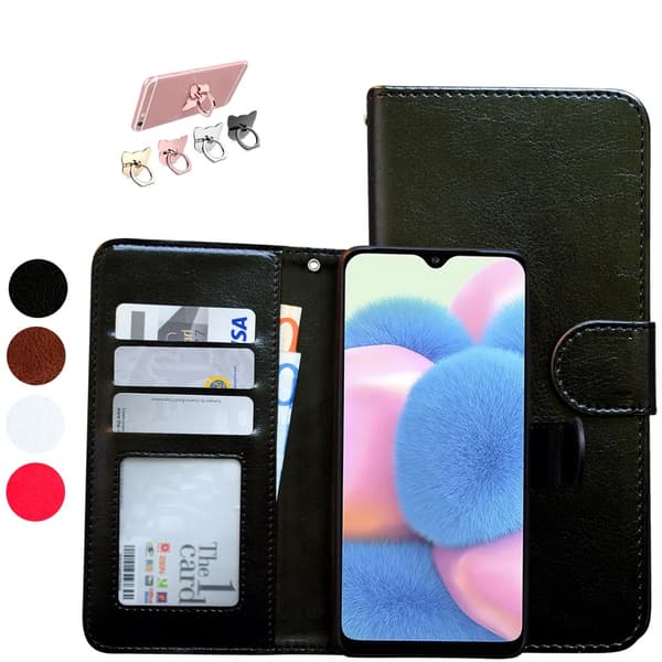 Samsung Galaxy A41 - Læder cover / Beskyttelse Black