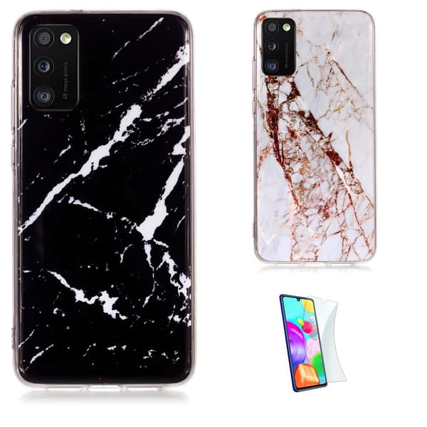 Samsung Galaxy A41 - Cover / Beskyttelse Marble White