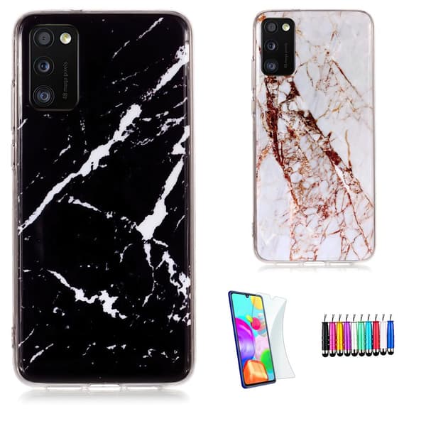 Samsung Galaxy A41 - Skal / Skydd / Marmor White