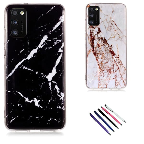 Samsung Galaxy A41 - Cover / Beskyttelse Marble White