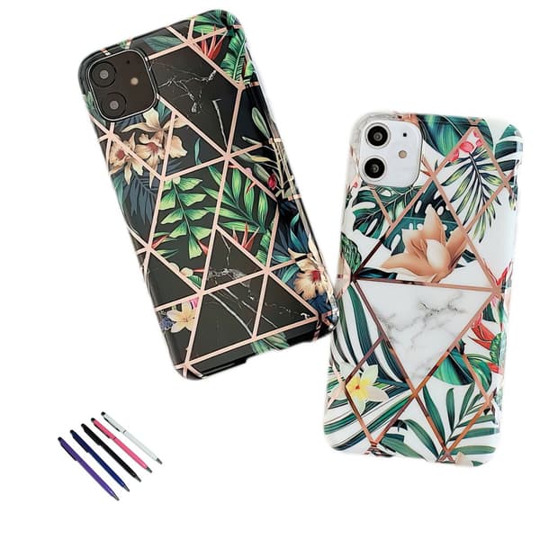 iPhone 11 - Geometric Flower Case White