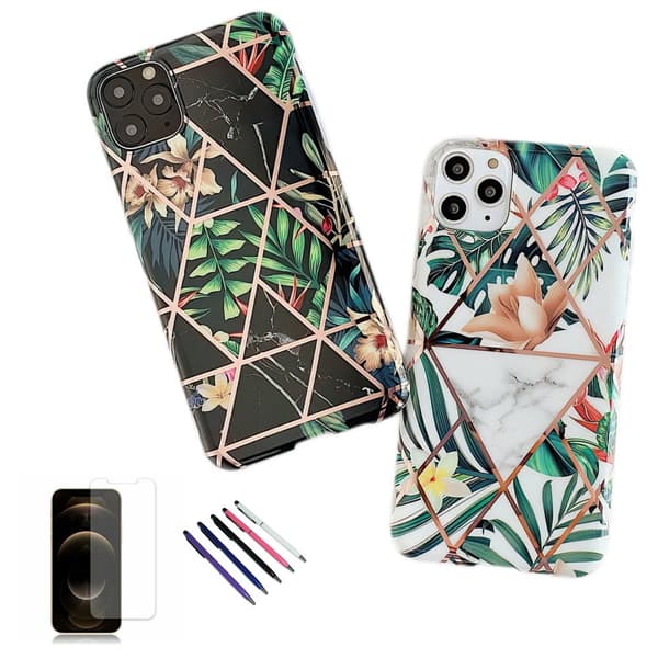 iPhone 11 Pro - Geometric Flower Case Black