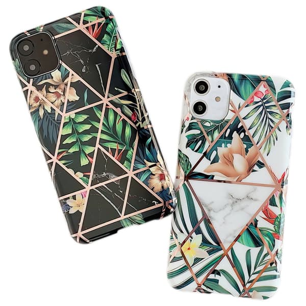 iPhone 12 - Geometric Flower Case White