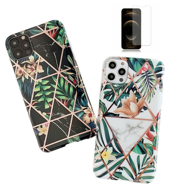 iPhone 12 Pro - Geometric Flower Case White