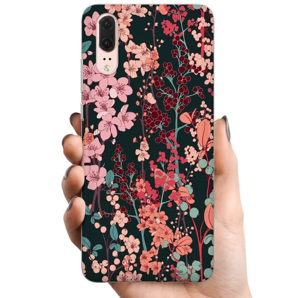 Huawei P20 TPU Mobilcover Urteagtig Retro