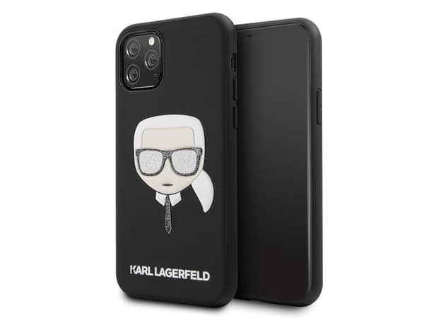 Karl Lagerfeld KLHCN65GLBK iPhone 11 Pro Max black Iconik Embossed & Glitter