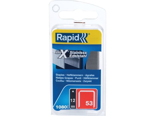 Rapid Stainless steel staples. steel "Rapid" 53/12 1080 pcs.
