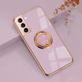 Miniatyrbillede 4 af 4: Luksuriøst stilfuldt case Samsung Galaxy S21 Ultra med ringstativfunktion Guld